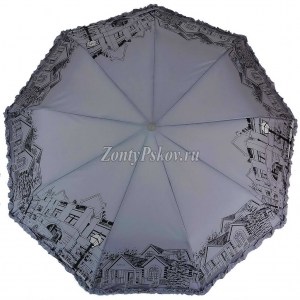 Серый женский зонт Amico, полуавтомат, арт.709-8